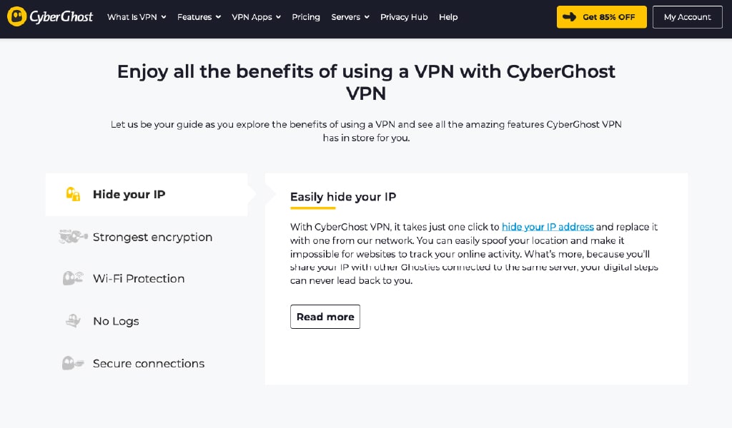 CyberGhost VPN Benefits