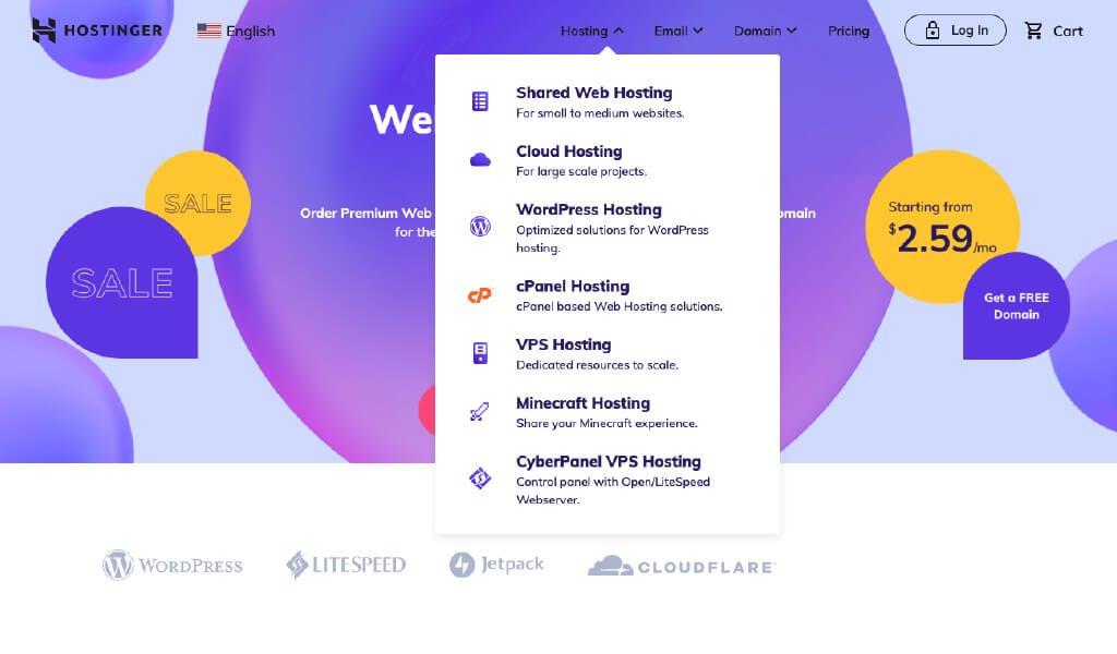 Hostinger Hosting Types