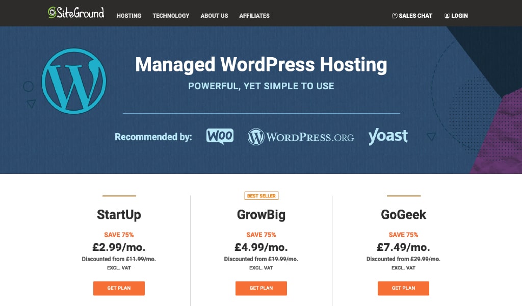 SiteGround Managed WordPress Hosting
