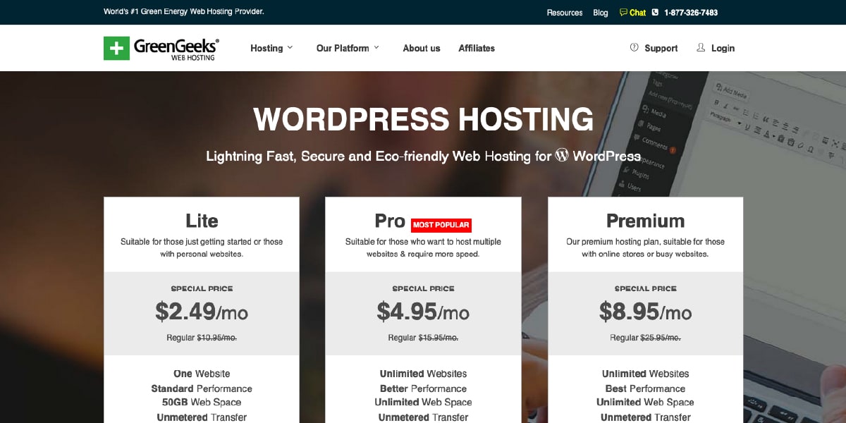 GreenGeeks Cheap WP Hosting