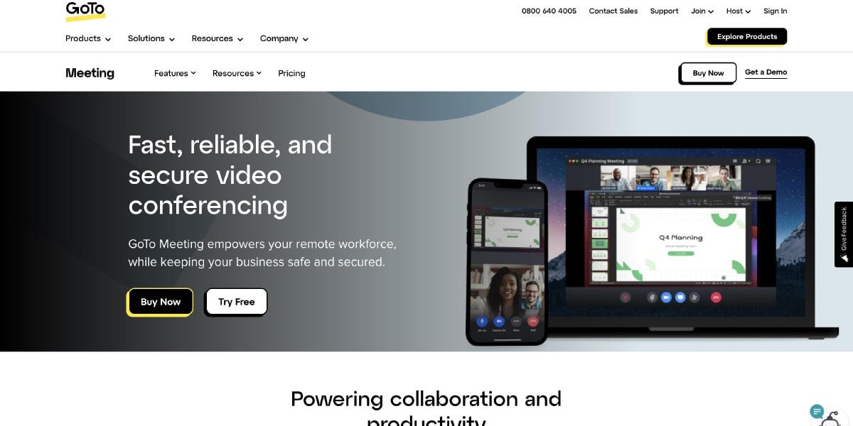 GoTo Meeting Video Conferencing Platform