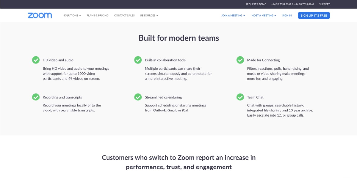 Zoom Video Conferencing Software for Teams
