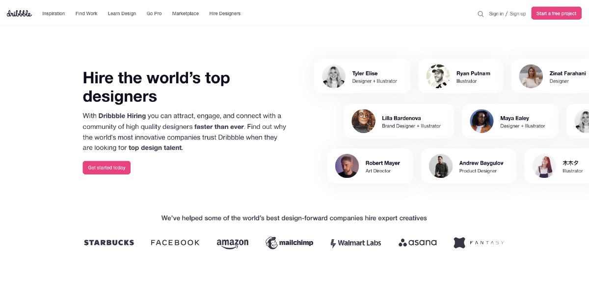dribbble Website