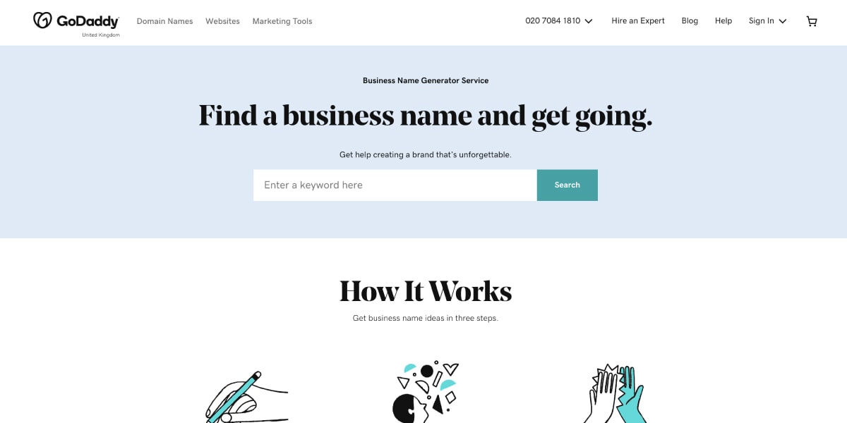 GoDaddy Business Name Generator UK