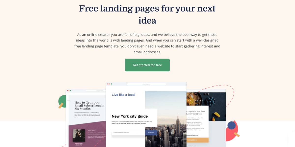 Convertkit Landing Page Builder