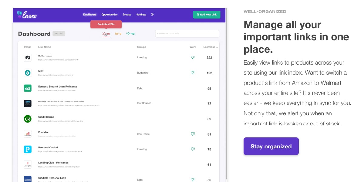 Lasso Affiliate Management Tool