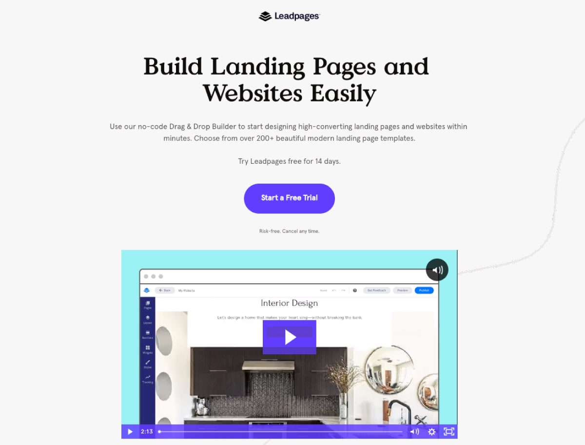 Leadpages Landing Page Video Example