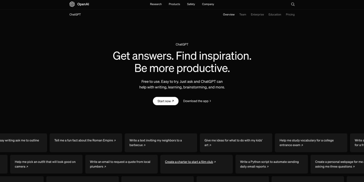 ChatGPT AI Content Writer Website
