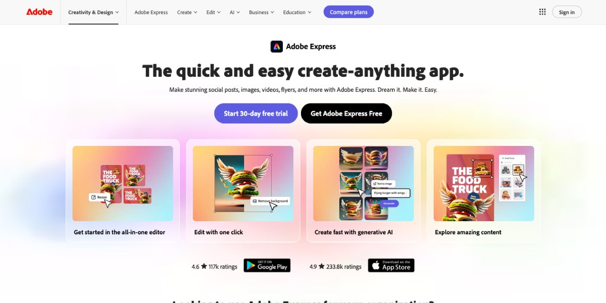 Adobe Express AI Image Generator - Logos & More