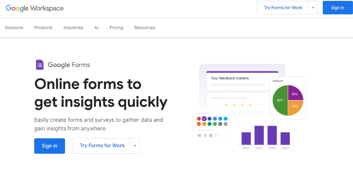 Google Forms Customer Insights & Surveys