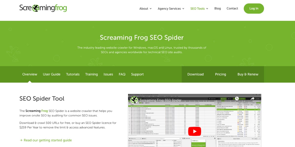 Screaming From SEO Audit Tool for Websites