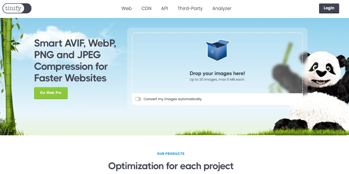Tinify Image Optimization Platform