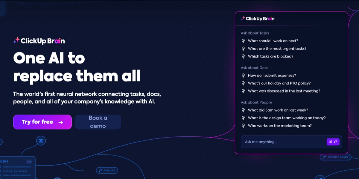 ClickUp Brain - AI for Automating Project Managment