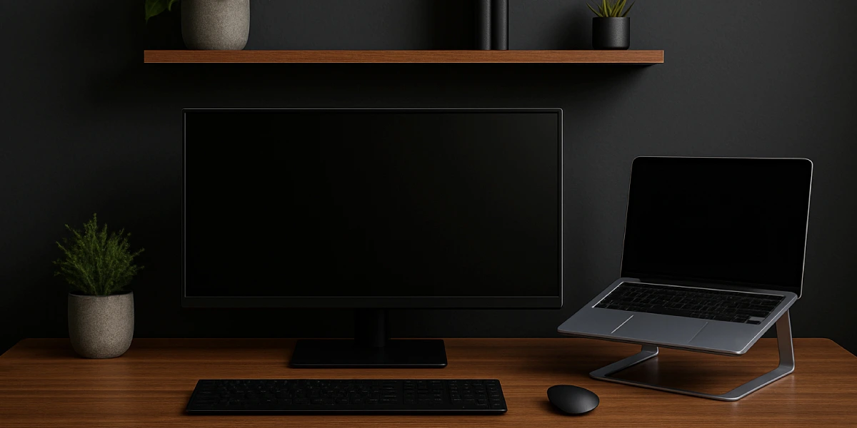 Clean Workspace Desk With Computer