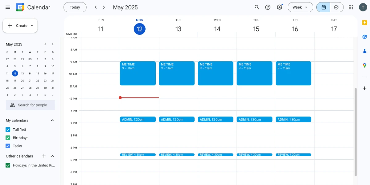Timbe Blocking In Google Calendar